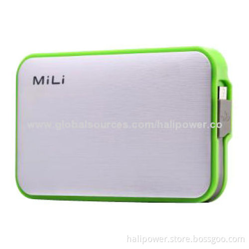 MiLi Star External Battery for Smartphones, 6,000mAh Capacity, 5V/1A Input